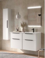 Conjunto 120 lavabo desplazado white derecha