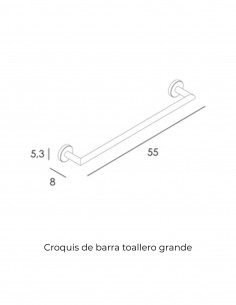 Barra toallero - inox. cepillado ECO de Manillons Torrent 2