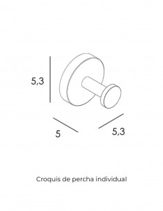 Percha individual - inox. cepillado ECO de Manillons Torrent 2