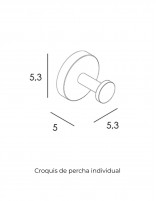 Percha individual - inox. cepillado ECO de Manillons Torrent