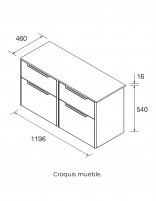 Conjunto 120 sobre encimera croquis