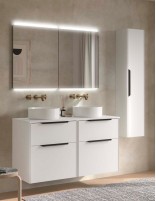 Conjunto 120 sobre encimera white satin