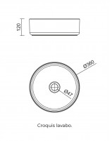 Conjunto 120 sobre encimera croquis lavabo