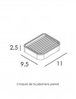 Croquis de Jabonera a pared - inox. cepillado ECO de Manillons Torrent