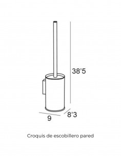 Escobillero de pared - inox. cepillado ECO de Manillons Torrent 2