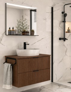 Conjunto Biba Salgar SB stock modelo 2 cajones con lavabo sobre encimera