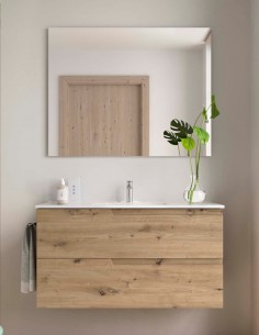 Mueble baño suspendido Salgar roble sienna 2