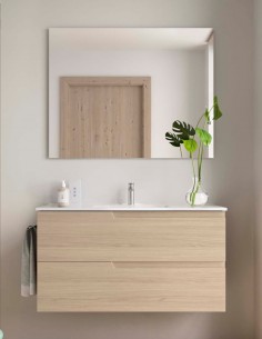 Mueble baño suspendido Salgar roble sienna