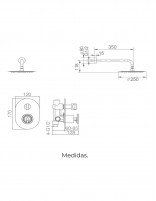 Grifo de ducha empotrado medidas