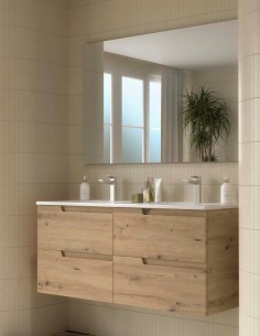 Mueble baño doble suspendido Salgar VIMA 4 cajones