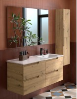 Mueble baño lavabo desplazado Salgar Roble Montana dcha