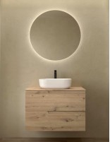 Mueble baño sobre encimera Salgar roble montana 80