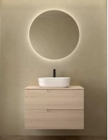 Mueble baño sobre encimera Salgar roble sienna 80