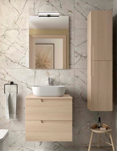 Mueble baño sobre encimera Salgar roble siena 60