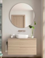 Mueble baño sobre encimera Salgar roble Sienna
