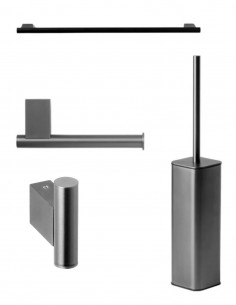 Pack de accesorios para baño - black gun metal TOMO de Manillons Torrent