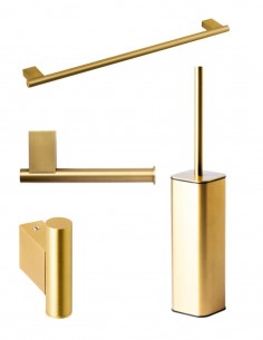 Pack de accesorios para baño - oro cepillado TOMO de Manillons Torrent