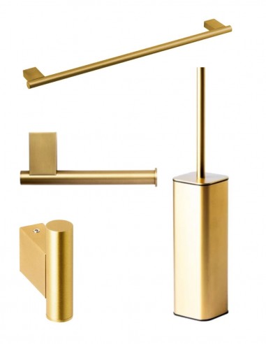 Pack de accesorios para baño - oro cepillado TOMO de Manillons Torrent