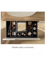 Mueble baño Salgar sobre encimera detalle