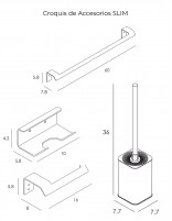 Pack de accesorios para baño - verde reseda SLIM de Manillons Torrent