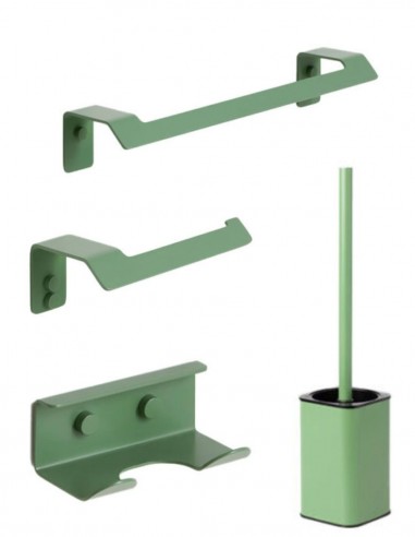 Pack de accesorios para baño - verde reseda SLIM de Manillons Torrent