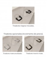 Mueble baño fondo reducido Salgar tiradores