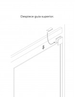 Mampara ducha fijo + corredera - oro anodizado CAUCE de Bathplus croquis
