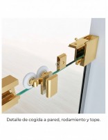 Mampara ducha fijo + corredera - oro anodizado CAUCE de Bathplus detalle
