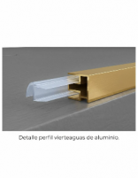 Mampara ducha fijo + corredera - oro anodizado CAUCE de Bathplus detalle