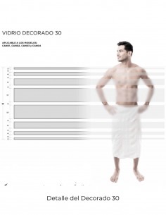 Mampara ducha fijo + corredera - oro anodizado CAUCE de Bathplus 2