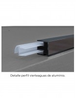 Mampara oro cepillado de bañera de 1 hoja fija y 1 puerta corredera - CAUCE de Bathplus