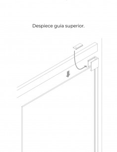 Mampara oro cepillado de bañera de 2 hojas fijas y 2 puertas correderas - CAUCE de Bathplus 2