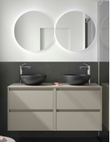 Conjunto mueble de baño suspendido grey satin