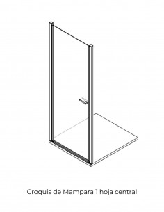 Mampara plata alto brillo 1 hoja abatible - SONY de Bathplus 2