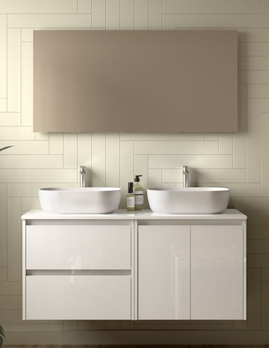 Mueble Noja Salgar sobre encimera white gloss