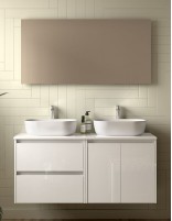 Mueble Noja Salgar sobre encimera white gloss