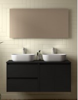 Mueble Noja Salgar sobre encimera black satin