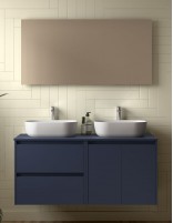 Mueble Noja Salgar sobre encimera blue satin