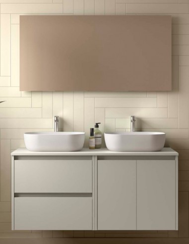 Mueble Noja Salgar sobre encimera grey satin