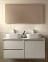 Mueble Noja Salgar sobre encimera grey satin