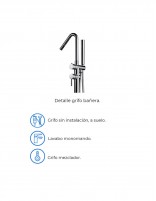 Grifo de suelo llenador bañera detalles