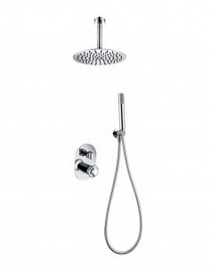 Ducha empotrada en techo modelo VESUBIO cromo de IMEX 2