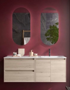 Conjunto Noja Salgar modelo 2 cajones + 2 puertas 120 cm. lavabo desplazado 2