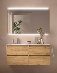 Conjunto Noja Salgar 4 cajones modelo 120 cm. lavabo desplazado