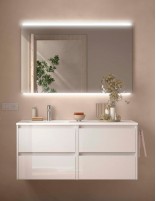 Conjunto Noja Salgar 4 cajones white gloss izq