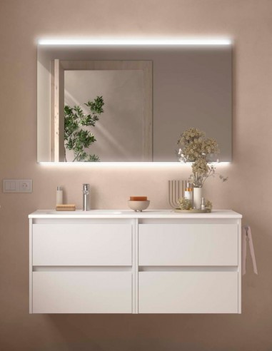 Conjunto Noja Salgar 4 cajones white satin