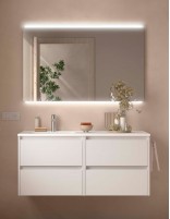 Conjunto Noja Salgar 4 cajones white satin