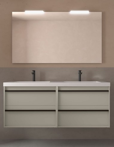 Mueble baño 140 cm grey satin