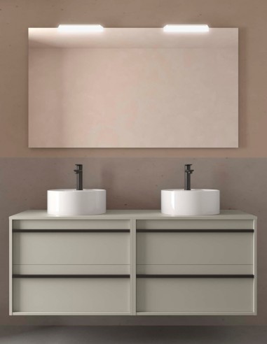Mueble de baño 140 cm grey satin