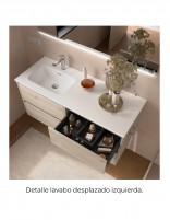 Mueble baño 120 cm lavabo desplazado izquierda